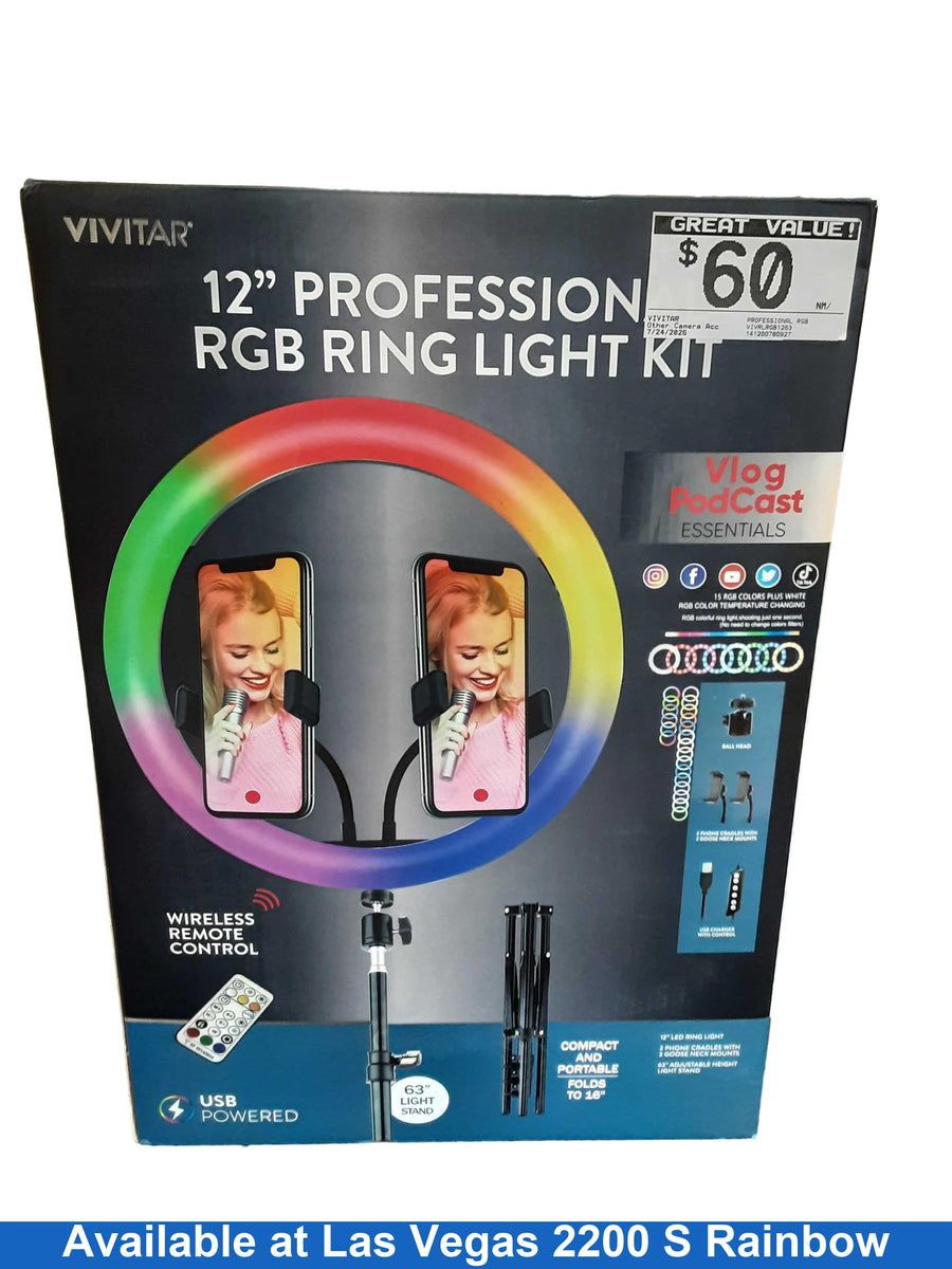 Vivitar Professional Rgb Ring Light Kit Black Other Camera Accessory