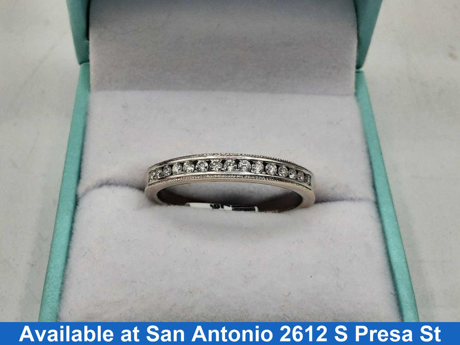 Women's Ring - Anniversary - White Gold 14k (.585) 3.4 grams Size 10