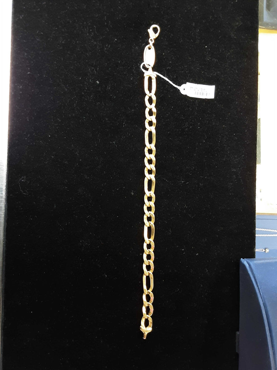 Figaro Bracelet - Yellow Gold 18k (.750) 15 grams 9 inch