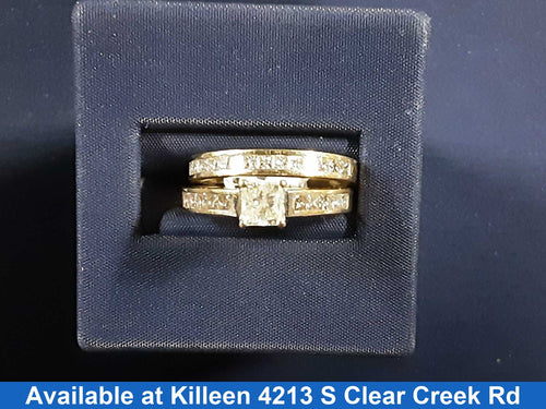 Ring - Engagement Set - White Gold 18k (.750) 7.3 grams Size 6.5