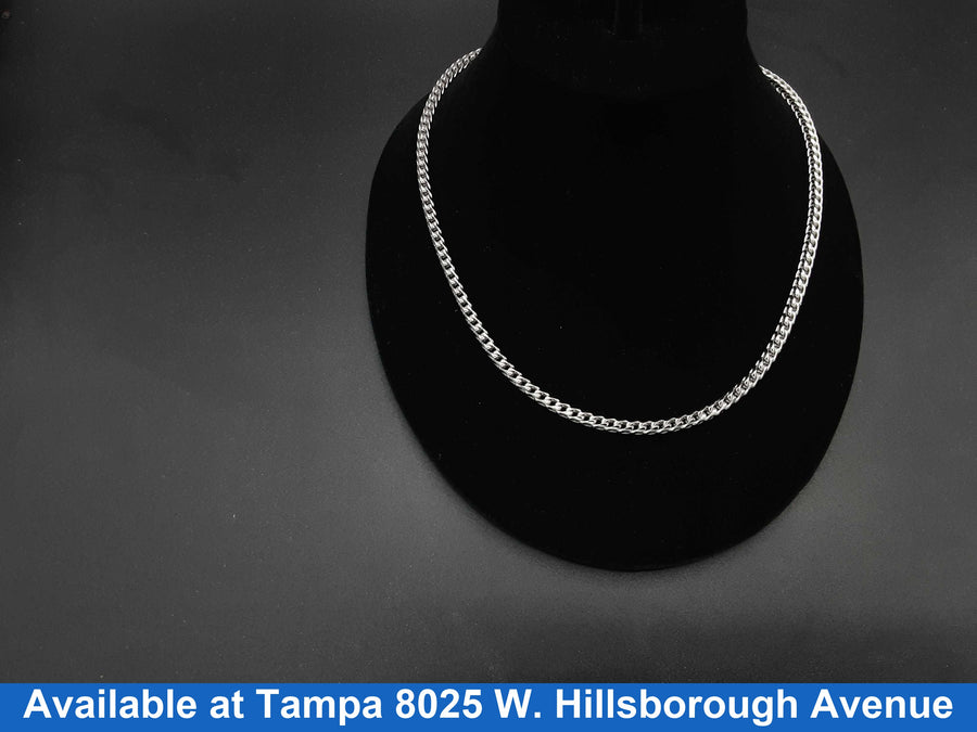 Fox Tail Chain - White Gold 14k (.585) 49 grams 24 inch
