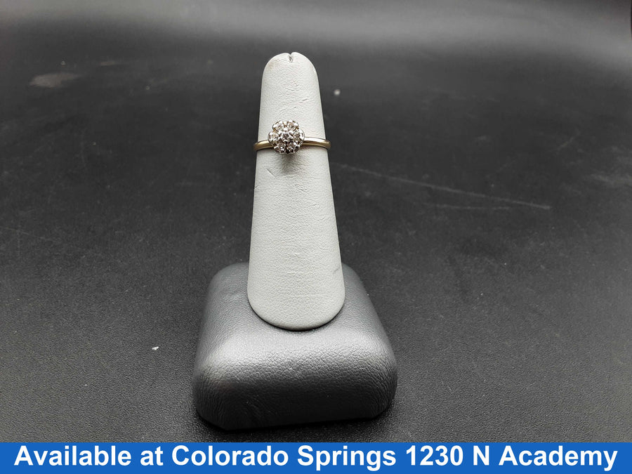 Women's Ring - Solitaire - Yellow Gold 14k (.585) 2 grams Size 5