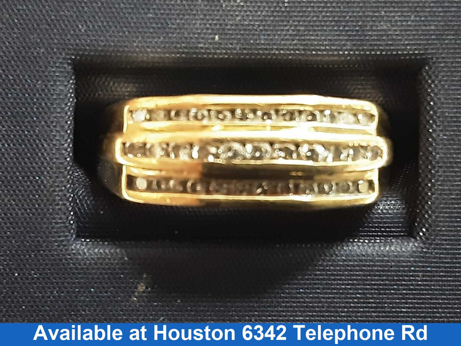 Ring - Wedding Band - Yellow Gold 10k (.417) 4.8 grams Size 10.5