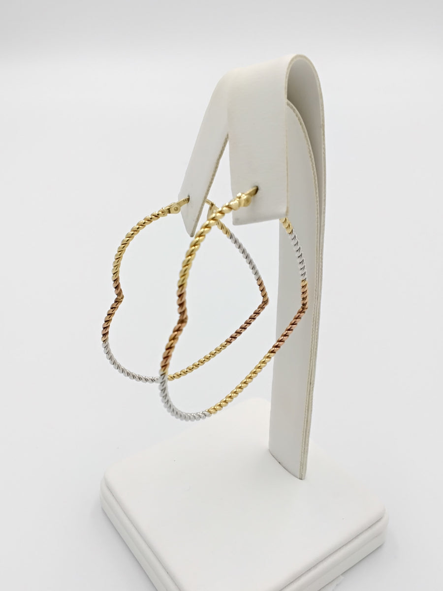 Earrings - Tricolor Gold 14k (.585) 4.6 grams