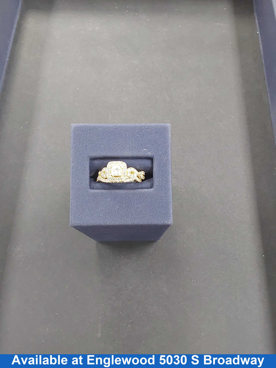 Ring - Engagement Set - Yellow Gold 14k (.585) 4.8 grams Size 4.5