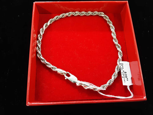 Rope Bracelet - Silver 11.4 grams 8 inch