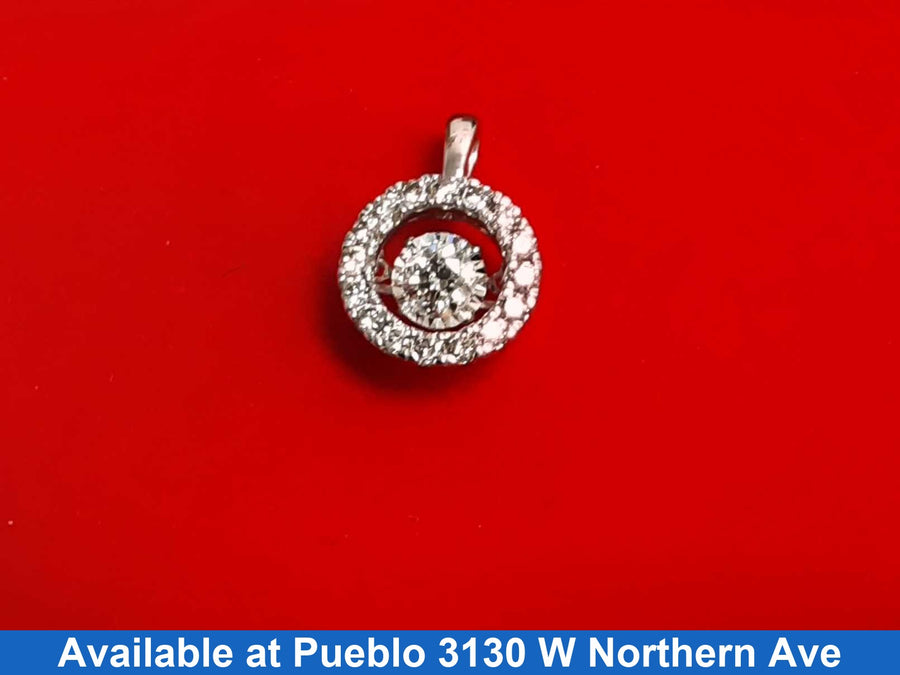 Diamond Pendant - White Gold 14k (.585) 2.6 grams