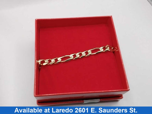Figaro Bracelet - Yellow Gold 10k (.417) 13.6 grams 7 inch
