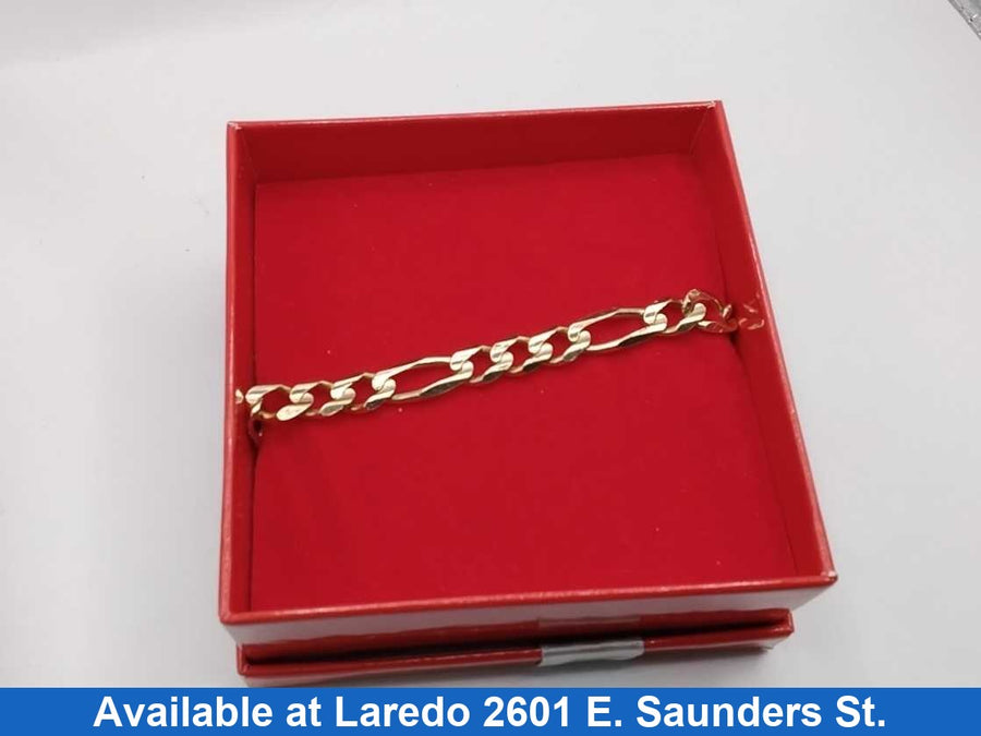 Figaro Bracelet - Yellow Gold 10k (.417) 13.6 grams 7 inch