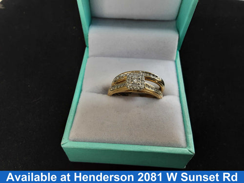 Ring - Engagement Set - Yellow Gold 14k (.585) 5.6 grams Size 7.5