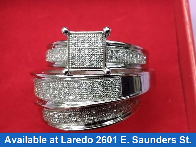 Ring - Wedding Set - White Gold 10k (.417) 8.5 grams Size 8
