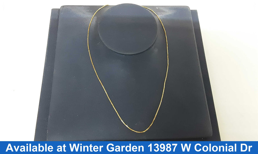 Box Chain - Yellow Gold 14k (.585) 2.4 grams 15 inch