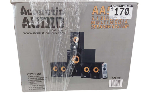 Acoustic Audio Aa5170 Black Bookshelf Speaker