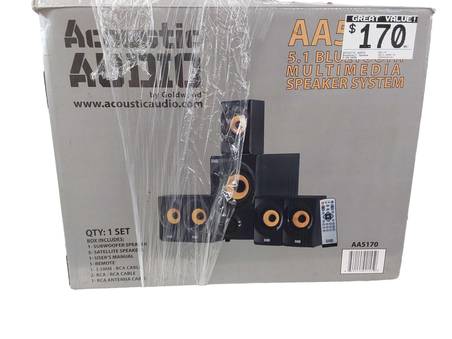 Acoustic Audio Aa5170 Black Bookshelf Speaker