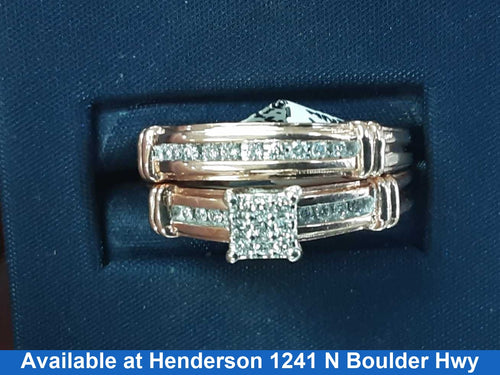 Ring - Engagement Set - Rose Gold 10k (.417) 5.3 grams Size 20