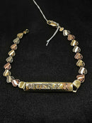 ID Bracelet - Tricolor Gold 14k (.585) 8.8 grams 7 inch