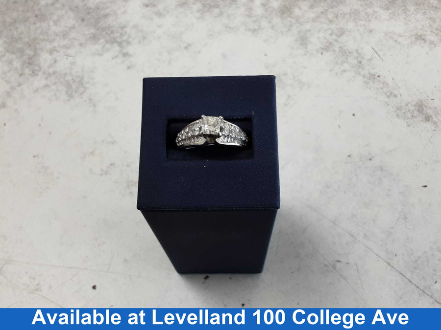 Ring - Wedding Set - White Gold 14k (.585) 7.2 grams Size 8