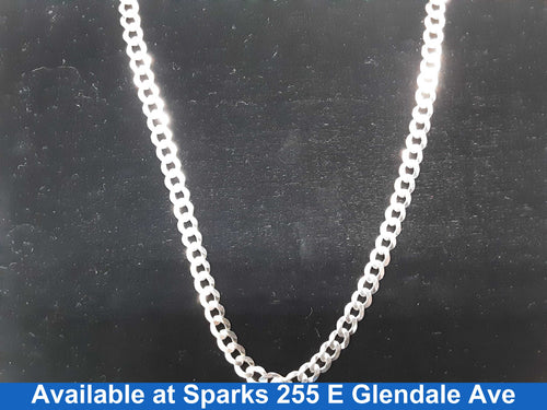 Cuban Link Chain - White Gold 14k (.585) 26.4 grams 24 inch