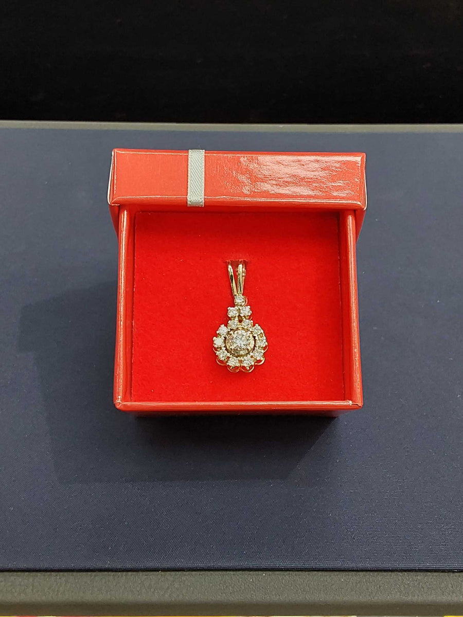 Diamond Pendant - Yellow Gold 14k (.585) 2.7 grams