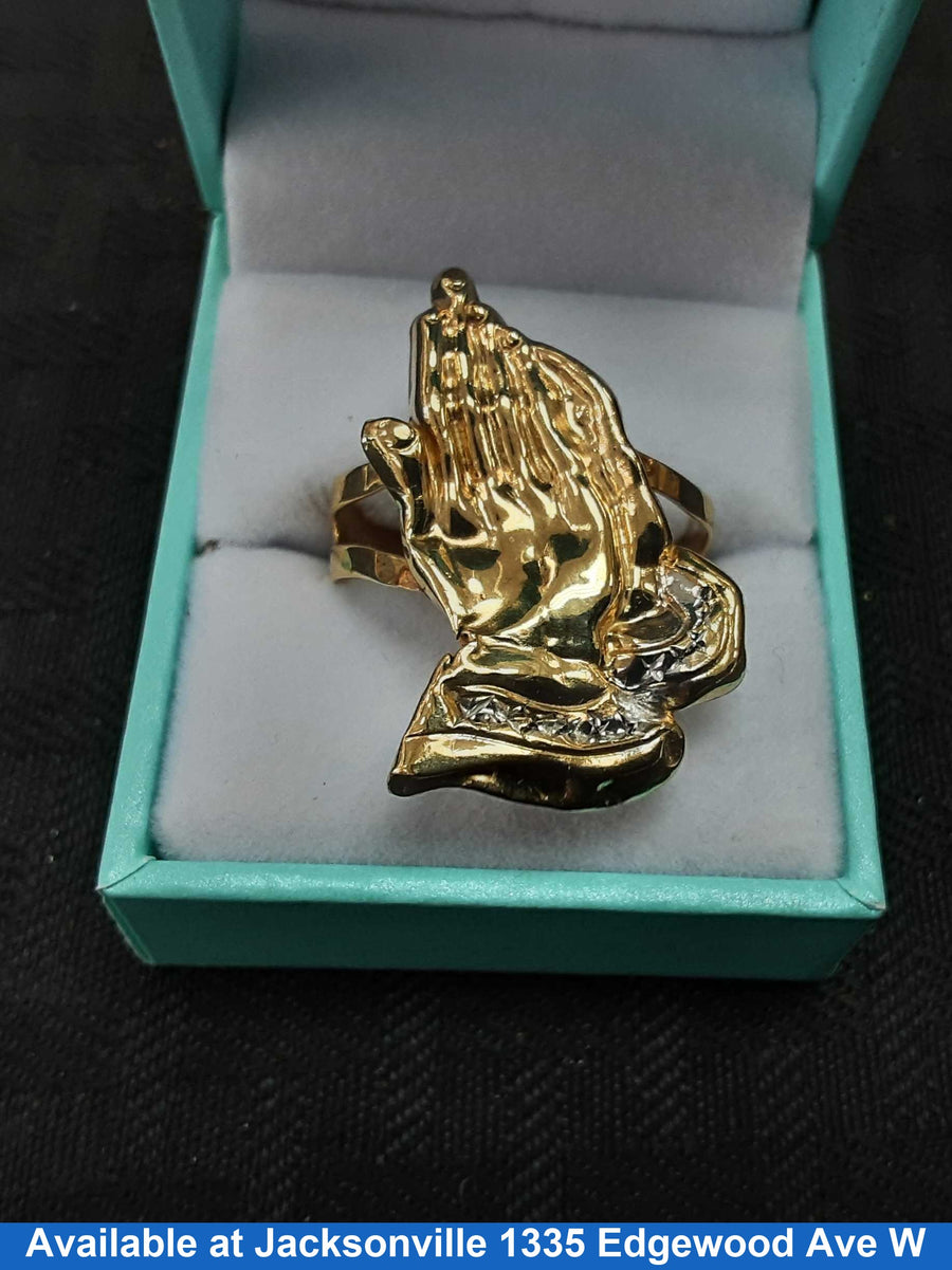 Women's Ring - Yellow Gold 10k (.417) 3.8 grams Size 12.5