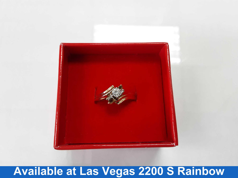 Women's Ring - Solitaire - Yellow Gold 14k (.585) 3.9 grams Size 20