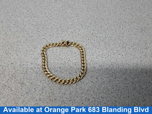 Cuban Link Bracelet - Yellow Gold 10k (.417) 13.5 grams 8 inch