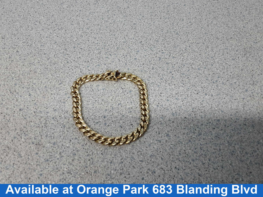 Cuban Link Bracelet - Yellow Gold 10k (.417) 13.5 grams 8 inch