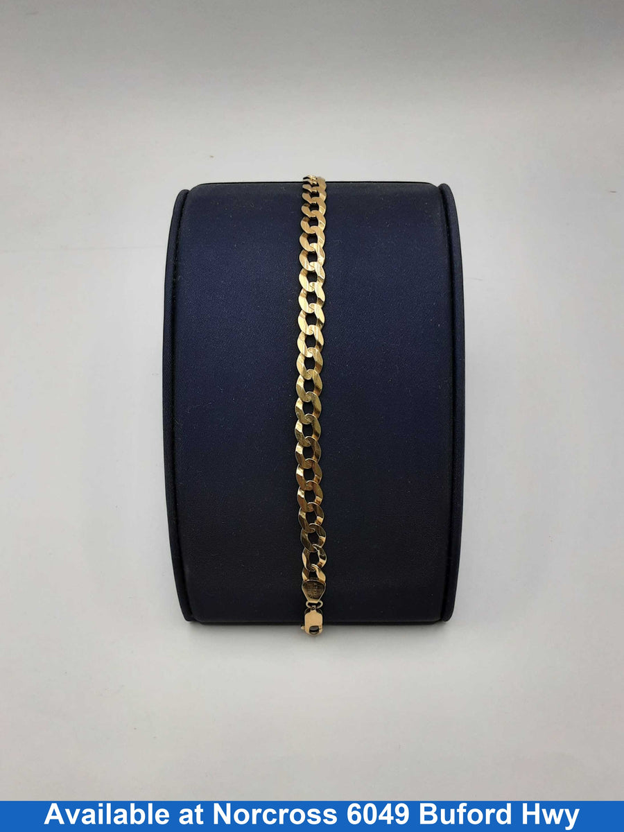 Cuban Link Bracelet - Yellow Gold 10k (.417) 9.7 grams 8 inch
