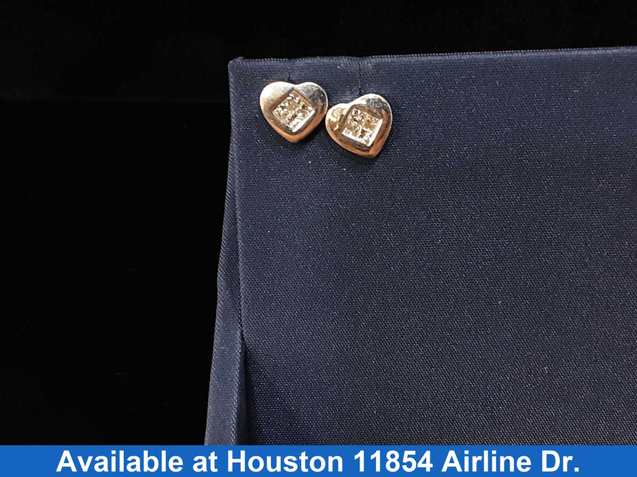 Double Stud Earring - White Gold 18k (.750) 2.8 grams