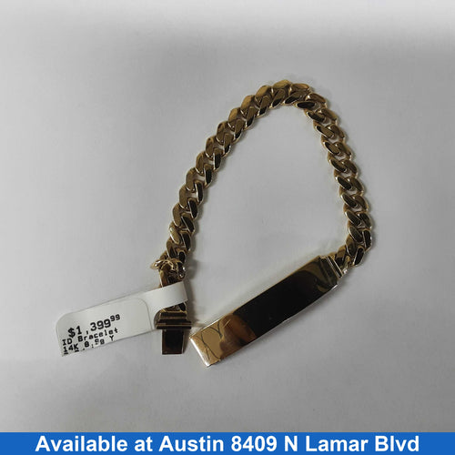 ID Bracelet - Yellow Gold 14k (.585) 8.9 grams 5 inch