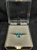 14k White Gold Ring With Large Blue Stone
