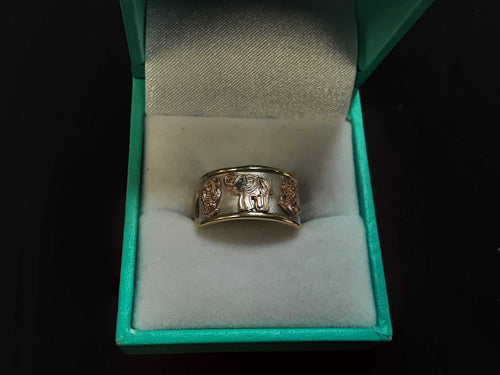Women's Ring - Tricolor Gold 14k (.585) 3.7 grams Size 8.5