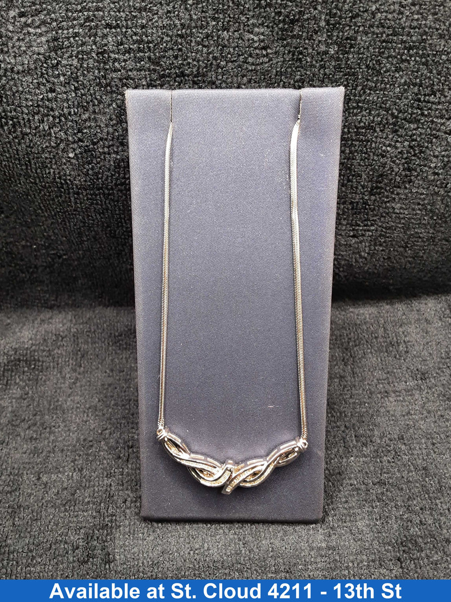 Chain - Twisted Design Diamond Necklace