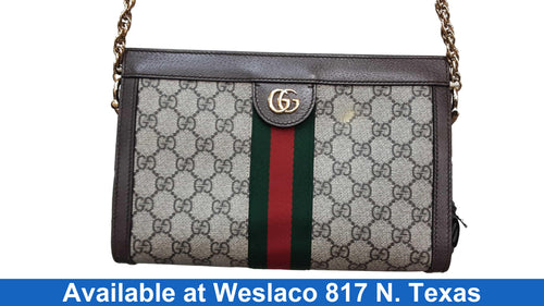 Gucci Ophidia Medium Shoulder Bag Brown Purse / Handbag