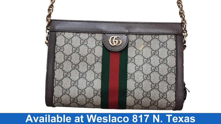 Gucci Ophidia Medium Shoulder Bag Brown Purse / Handbag