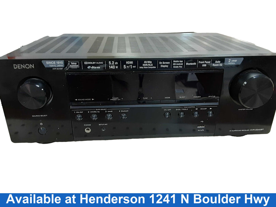 Denon Avr-s540bt Black Bookshelf Stereo, no Speaker