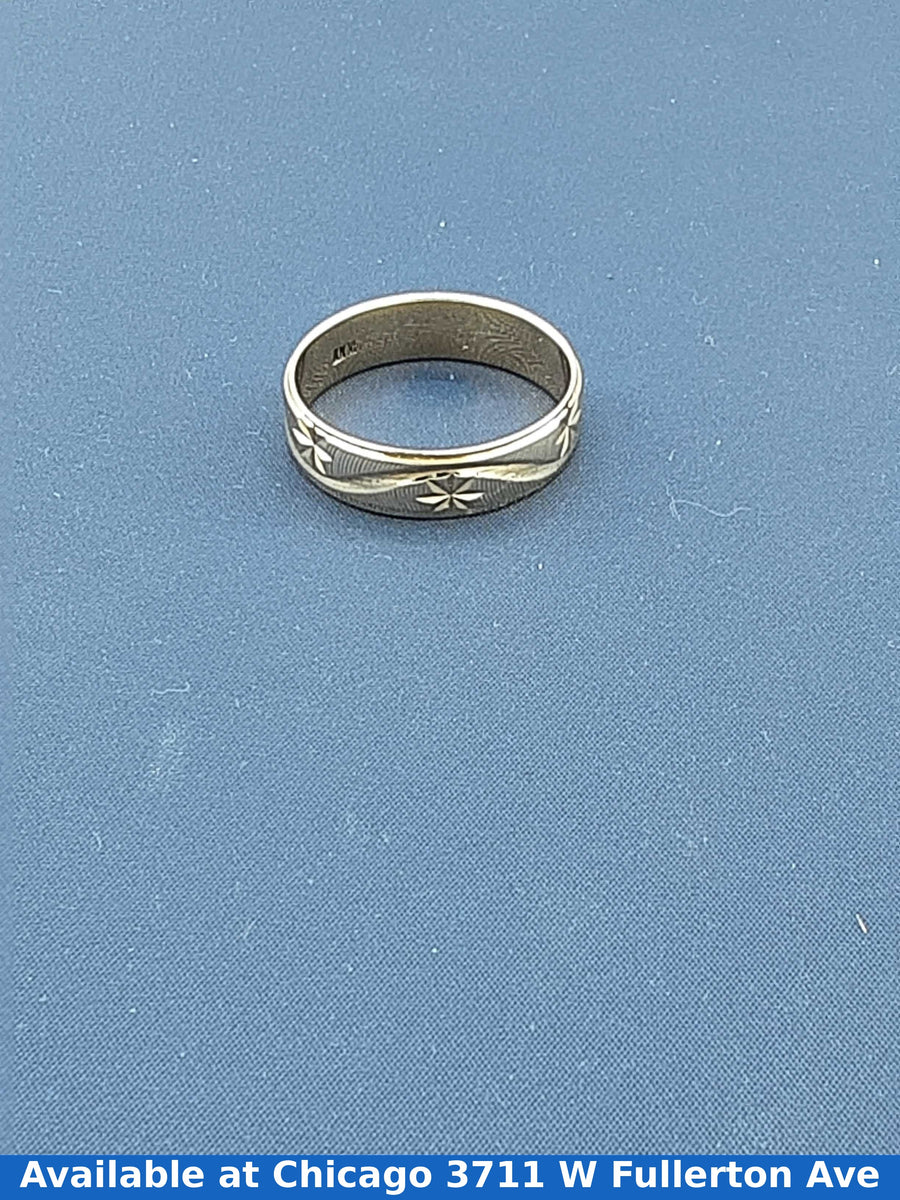 Ring - Wedding Band - Yellow Gold 14k (.585) 4.4 grams Size 20