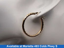 Hoop Earrings - Yellow Gold 10k (.417) 2.1 grams