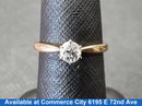 Women's Ring - Solitaire - Yellow Gold 10k (.417) 1.9 grams Size 7