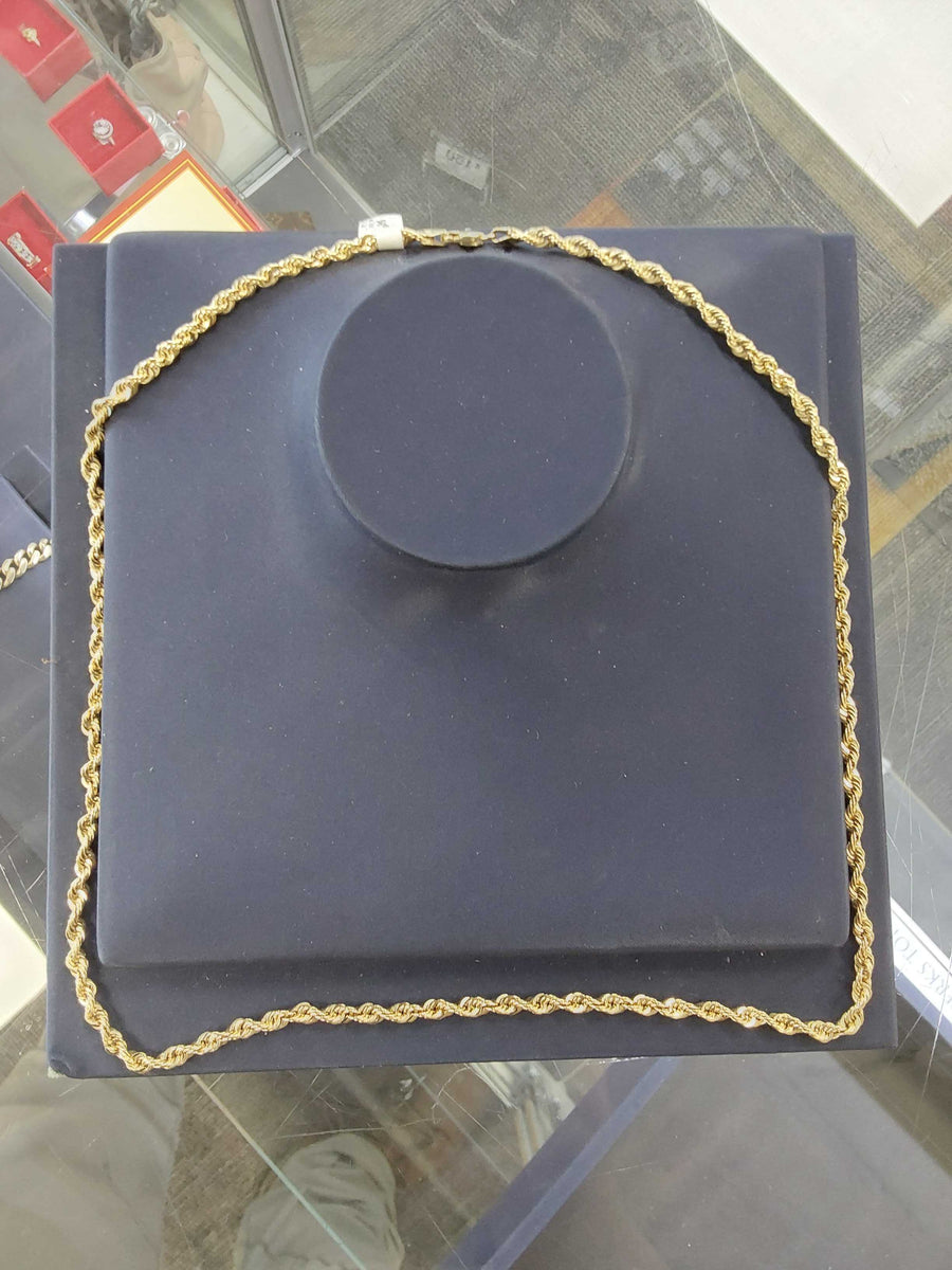 Rope Chain - Yellow Gold 10k (.417) 6.2 grams 24 inch