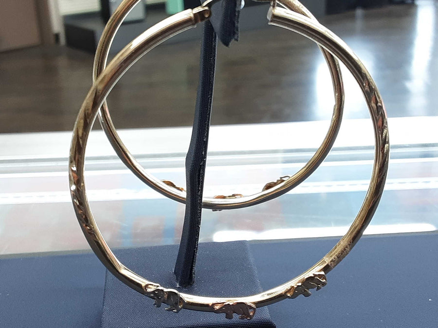 Bangle Earrings - Yellow Gold 10k (.417) 7.5 grams