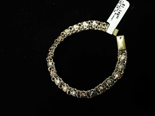 Tricolor Bracelet - Tricolor Gold 10k (.417) 10.7 grams 8 inch