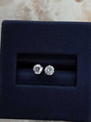 Double Stud Earring - White Gold 14k (.585) 0.7 grams