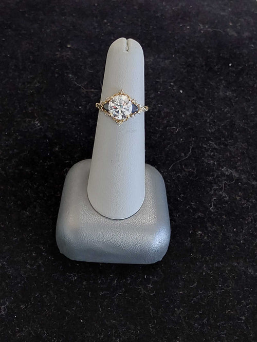 Ring - Engagement Set - Yellow Gold 14k (.585) 3.5 grams Size 6