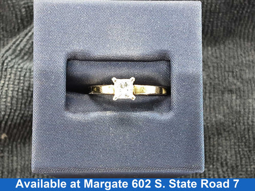 Women's Ring - Solitaire - Yellow Gold 14k (.585) 3.6 grams Size 7