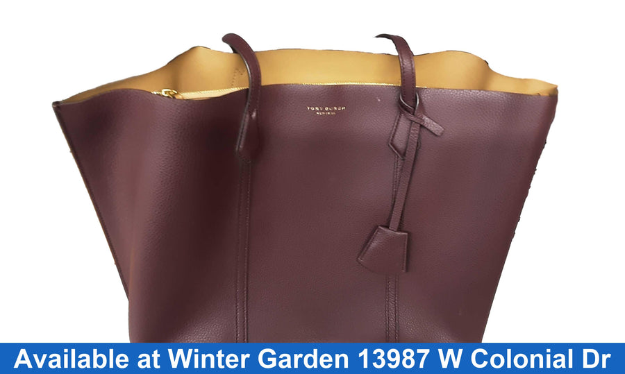 Tory Burch Perry Triple Compartment Bag Purple Purse / Handbag