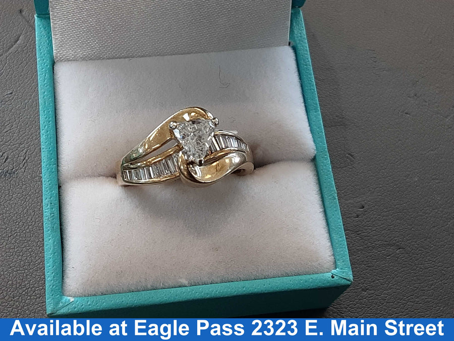 Women's Ring - Solitaire - Yellow Gold 14k (.585) 6.9 grams Size 9