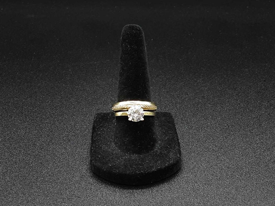 Ring - Engagement Set - Yellow Gold 14k (.585) 2.7 grams Size 6.5