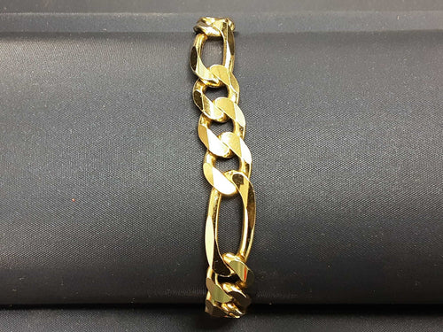 Figaro Bracelet - Yellow Gold 14k (.585) 27.6 grams 8 inch