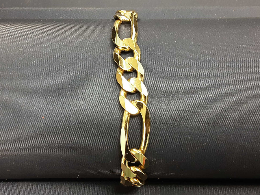 Figaro Bracelet - Yellow Gold 14k (.585) 27.6 grams 8 inch